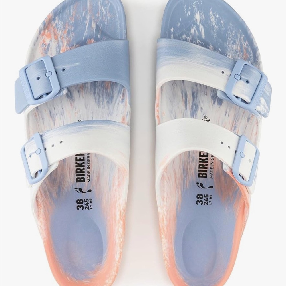 Birkenstock Arizona EVA Sandals - Blue and Pink - SIZE 36